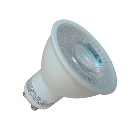 Bombillo LED tipo COB GU10 5W 3000°K Luz cálida.