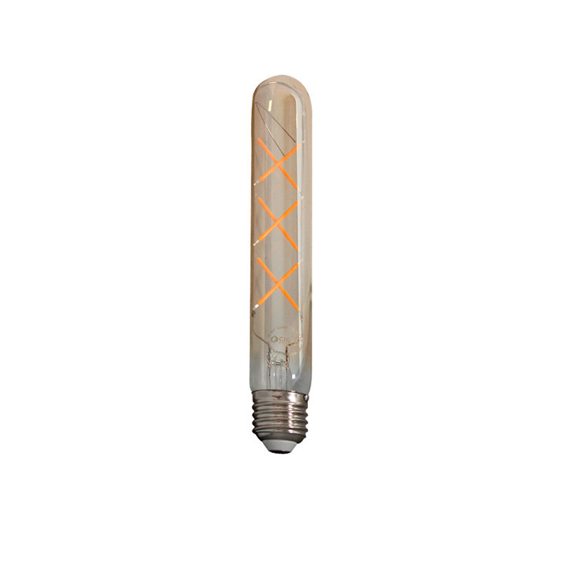 Bombillo LED filamento tubular 2W 2200K Luz cálida.