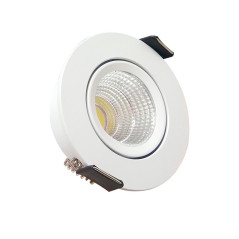 Ojo de buey LED COB redondo 3W Luz cálida.