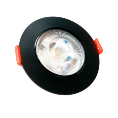 Ojo de buey LED redondo de incrustar 5W 3000°K Luz cálida.