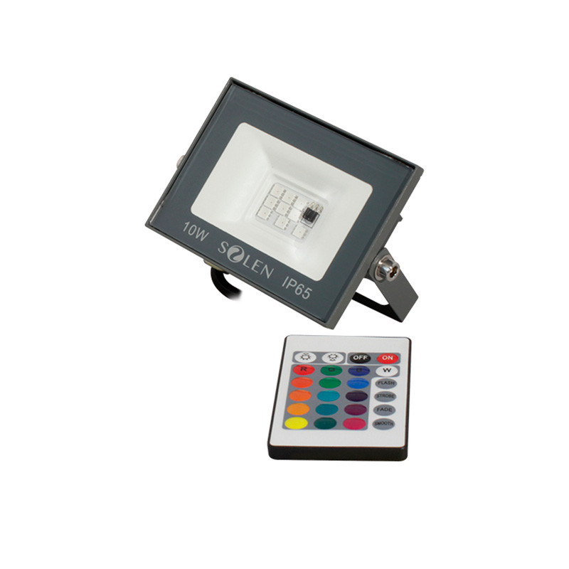 Reflector  LED ultraplano 10W RGB.