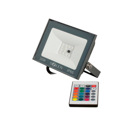 Reflector LED ultraplano 20W RGB.