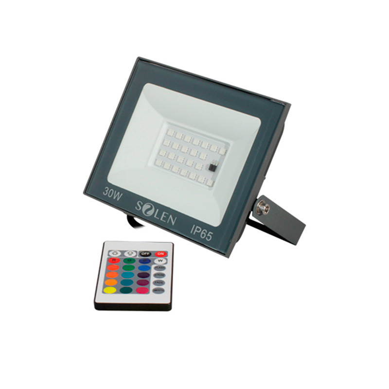 Reflector LED ultraplano 30W RGB.