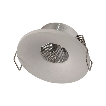 Luminaria LED COB tipo downlight redonda blanco 3W 3000°K Luz cálida.