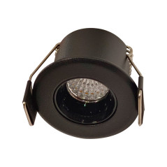 Luminaria LED tipo downlight redonda negra 3W 6000°K Luz día.