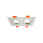 Cardan doble rectangular GU10 Blanco (Sin bombilla). Cardan doble rectangular GU10 Blanco (Sin bombilla).