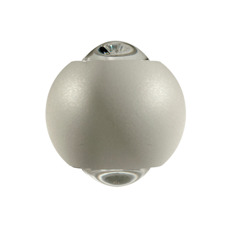 Aplique LED de sobreponer esférico2W Luz cálida.