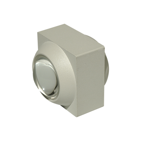 Aplique LED de sobreponer cuadrado 2W Luz cálida.