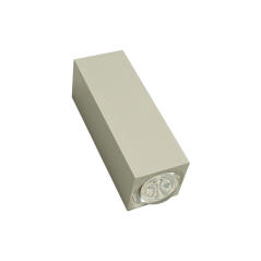 Aplique LED sobreponer rectangular 2W Luz cálida 01