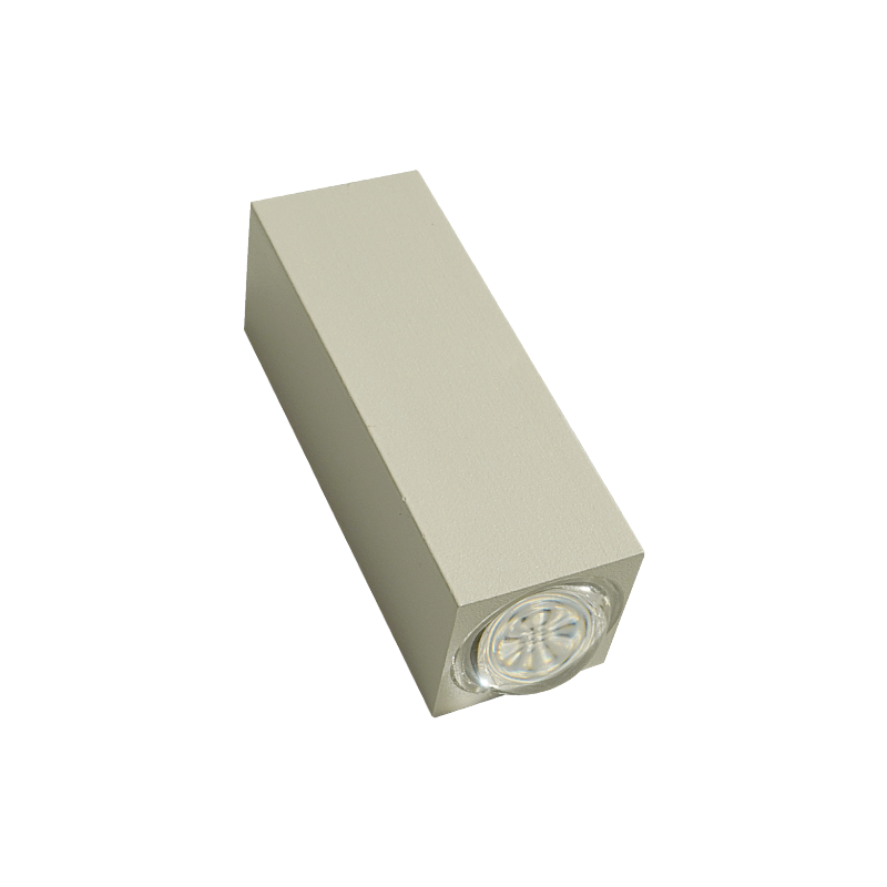 Aplique LED sobreponer rectangular 2W Luz cálida.