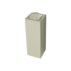 Aplique LED sobreponer rectangular 2W Luz cálida.