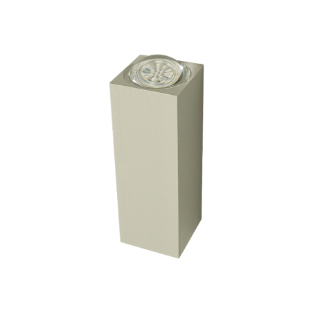 Aplique LED sobreponer rectangular 2W Luz cálida.