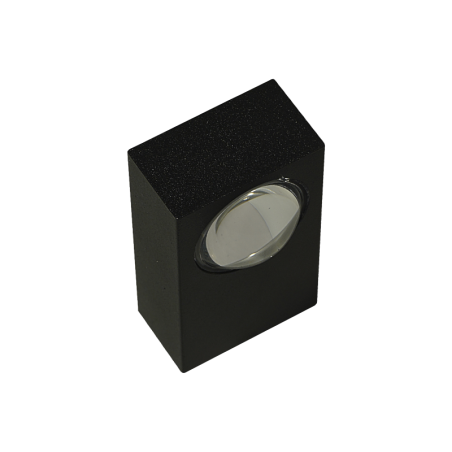 Aplique LED de sobreponer rectangular 2W Luz cálida color negro 01