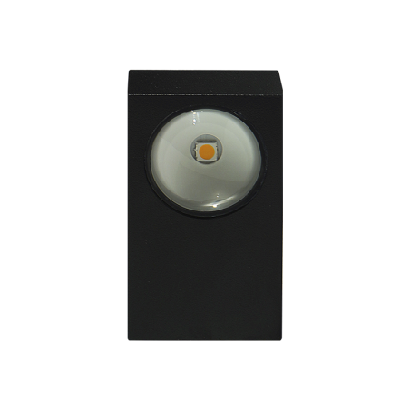 Aplique LED de sobreponer rectangular 2W Luz cálida.