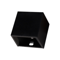 Aplique LED mini up&down sobreponer 2W Luz cálida color negro
