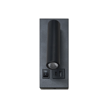 Aplique LED sobreponer con suiche 2W Luz cálida.