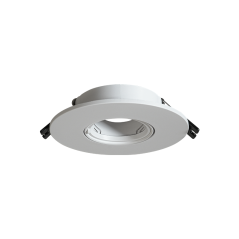Downlight redondo de incrustar blanco en policarbonato para bombillo MR16 color blanco.