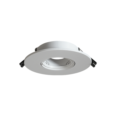 Downlight redondo de incrustar blanco en policarbonato para bombillo MR16 color blanco.