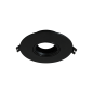 Downlight redondo de incrustar negro.