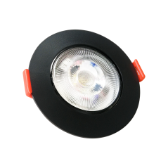 Ojo de buey LED redondo negro 5W Luz día 01