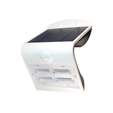Aplique LED Solar con sensor movimiento 2W Luz día.