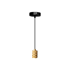 Portalámpara para bombillo LED base E27 Dorado.