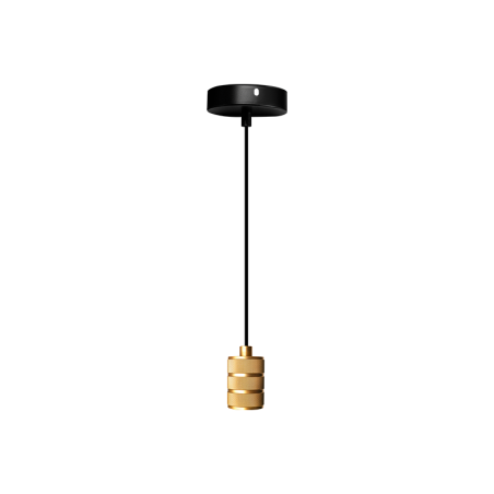 Portalámpara para bombillo LED base E27 Dorado.