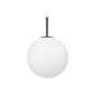 Lámpara Colgante Stick Negra con Vidrio Smoky LED