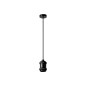 Portalámpara para bombillo LED base E27 Negro.