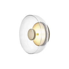 Lámpara Decorativa LED SMD 5W Luz Cálidad Oro Mate + Vidrio Ámbar