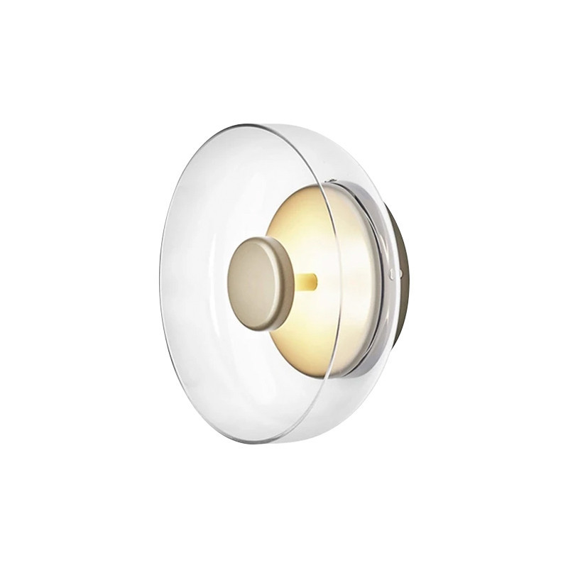 Lámpara Decorativa LED SMD 5W Luz Cálidad Oro Mate + Vidrio Ámbar