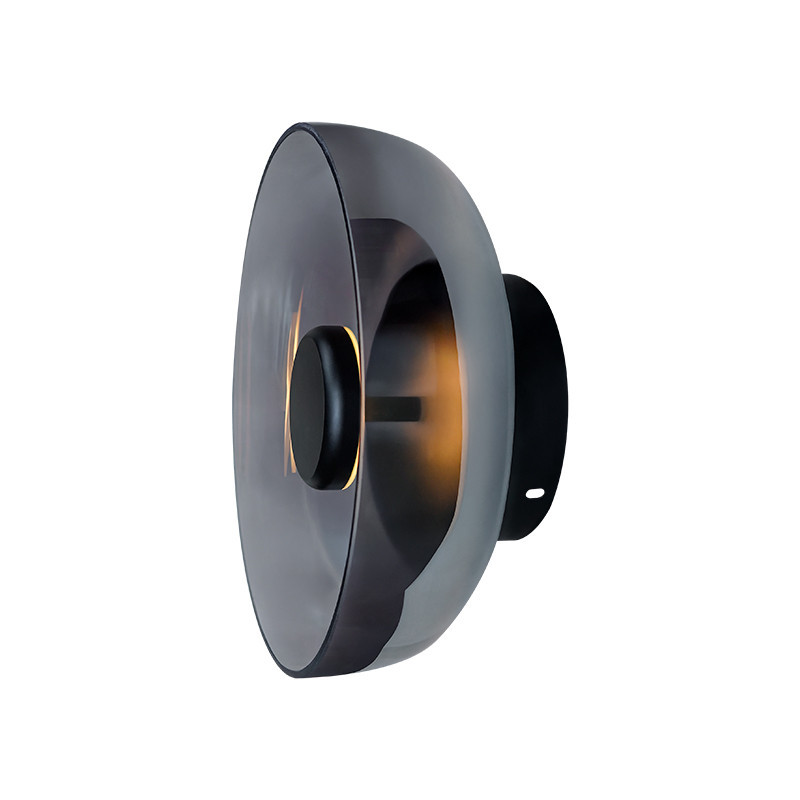 Lámpara Decorativa LED SMD 5W Luz Cálidad Negro + Vidrio Smoky