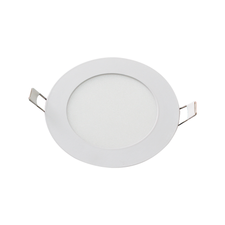 Panel LED SMD redondo de incrustar blanco 9W 4000°K Luz neutra.