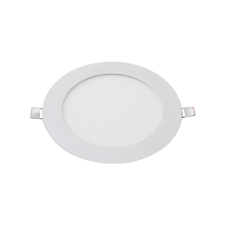 Panel LED SMD redondo de incrustar blanco 12W 4000°K Luz neutra.