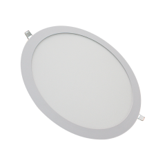 Panel LED SMD redondo de incrustar blanco 24W 4000°K luz neutra.