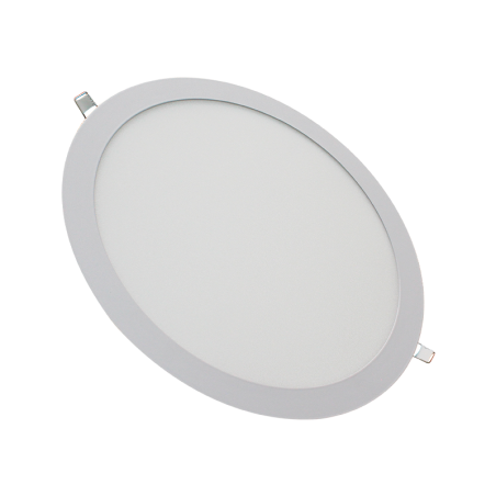 Panel LED SMD redondo de incrustar blanco 24W 4000°K luz neutra.