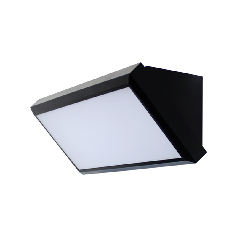 APLIQUE PARED DE SOBREPONER NEGRO MATE 12W 3000K.