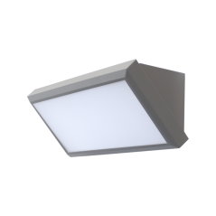 Luminaria LED decorativa para pared sobreponer color gris mate 12W 3000°K Luz cálida.