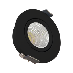 Ojo de buey LED COB redondo negro 3W 6000°K Luz día.