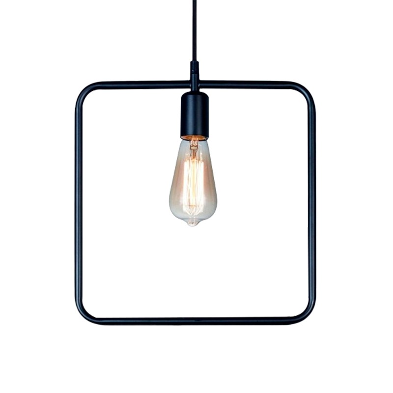LÁMPARA COLGANTE NEGROINCLUYE BOMBILLO LED. LÁMPARA COLGANTE NEGROINCLUYE BOMBILLO LED.
