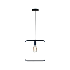 LÁMPARA COLGANTE NEGROINCLUYE BOMBILLO LED.