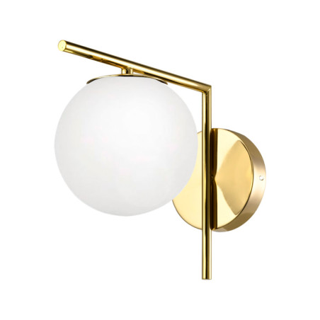 Lámpara Decorativa E27 Oro mate + Vidrio Milky LAE107 | Aplique Moderno LED