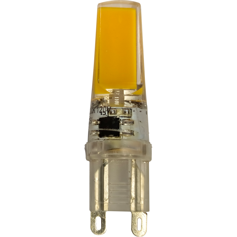 BOL104 - BOMBILLO SILICONA LED TIPO AMPOLLETA EN LED DIMERIZABLE 3000K G9 COB.