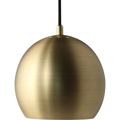 LCE405 - LÁMPARA COLGANTE E27 ESFERA 3/4 DORADO MATE + BLANCO MATE (INTERIOR).