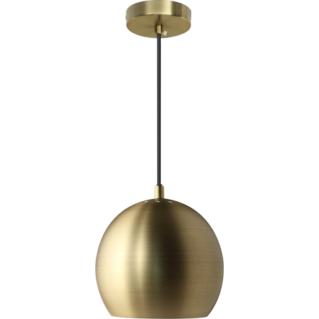 LCE405 - LÁMPARA COLGANTE E27 ESFERA 3/4 DORADO MATE + BLANCO MATE (INTERIOR).