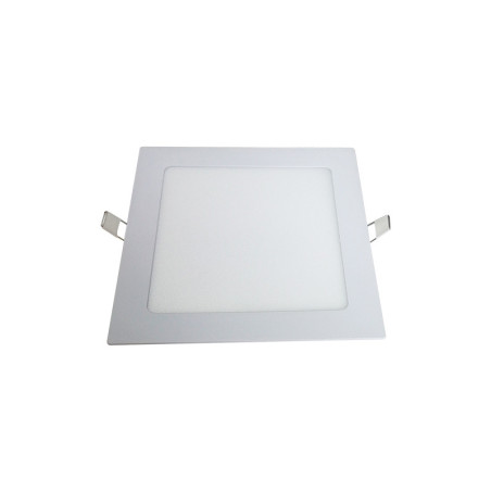 Panel cuadrado de incrustar blanco 12W 6000K Luz día.