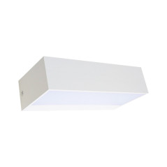 Aplique LED rectangular sobreponer 9W Luz cálida.