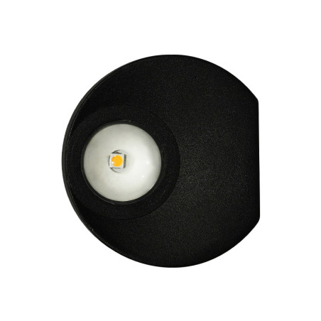 LAL513 - Aplique LED de sobreponer redonda negra.