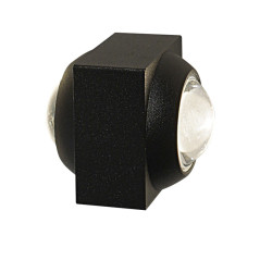 LAL411- Aplique LED de sobreponer cuadrado corta negro