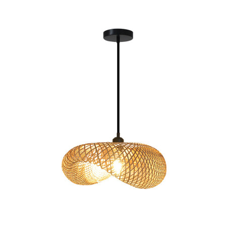 LCE555 - Lámpara decorativa colgante asimétrica en bambú.